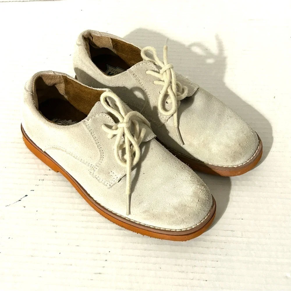 Florsheim Kearny Jr Boys Kids Size 2 M White Oxford Derby Dress Shoes Red Sole